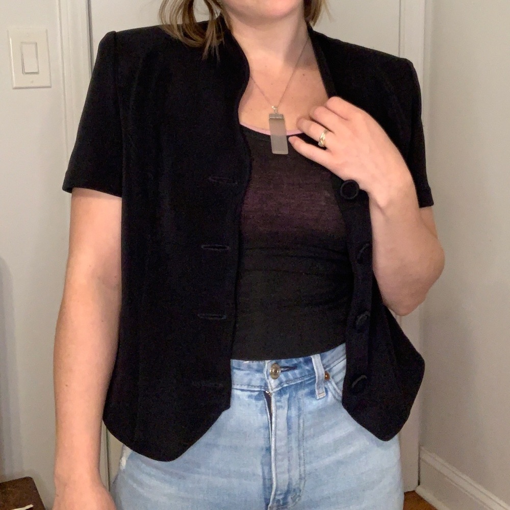 80s/90s crop short sleeve jacket